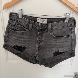 We The Free Women's Black Distressed Jean Shorts